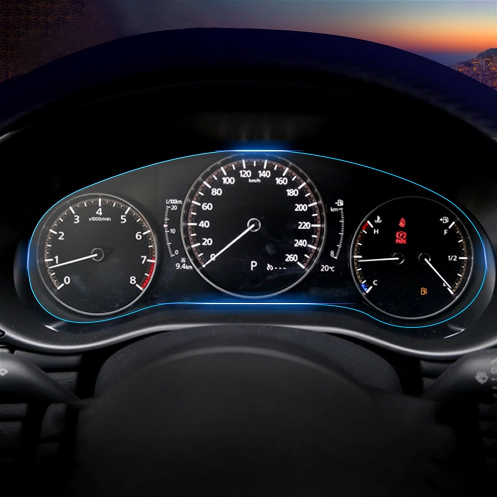Navigation Schutzfolie Kompatibel Mit Mazda 3 Für Axela Für CX-30 CX30 2019 2020 2022 8,8 Zoll Auto-Navigationsbildschirm Armaturenbrett-Schutzfolie Auto-GPS-Navigationsfolie(Dashboard TPU film 1 PCS) von VBNYBA