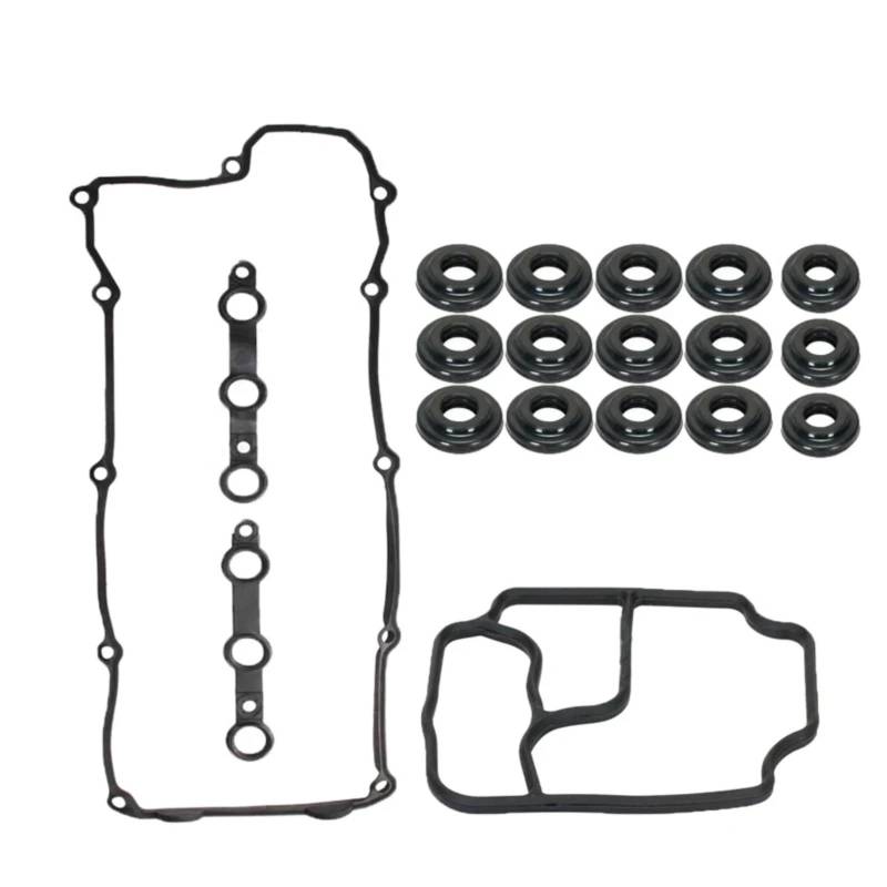 VBNYBA Auto Ventildeckeldichtung Kompatibel Mit Für E36 E39 E38 E36 Z4 M52 OE: 11120034108 11129070532 11121437395 11421719855 Automotor-Kipphebeldeckeldichtung Zylinderkopfdichtung von VBNYBA