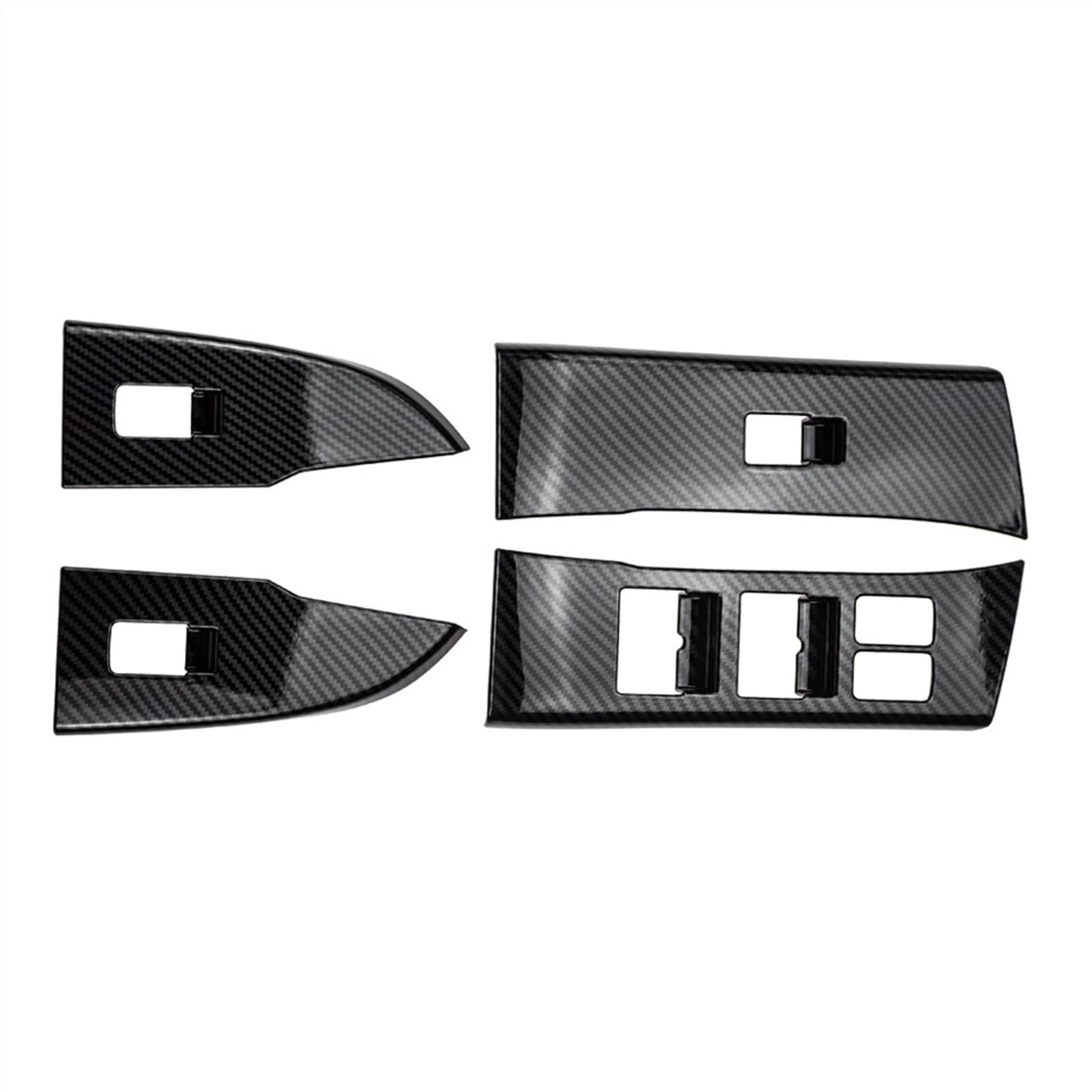 VBNYBA Autoinnenausstattung 4 Stücke Fensterheber Trim Schalter Taste Panel Abdeckung Kompatibel Mit Isuzu Für D-MAX Für MU-X 2012 2013 2014 2015 2016 2017 2018 2019(Left Hand Drive) von VBNYBA