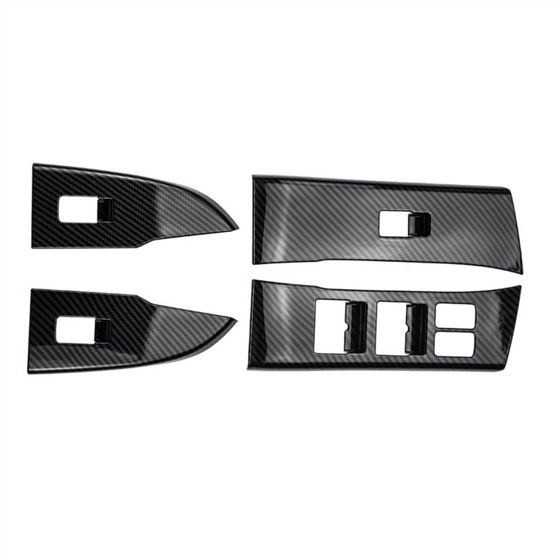 VBNYBA Autoinnenausstattung 4 Stücke Fensterheber Trim Schalter Taste Panel Abdeckung Kompatibel Mit Isuzu Für D-MAX Für MU-X 2012 2013 2014 2015 2016 2017 2018 2019(Left Hand Drive) von VBNYBA