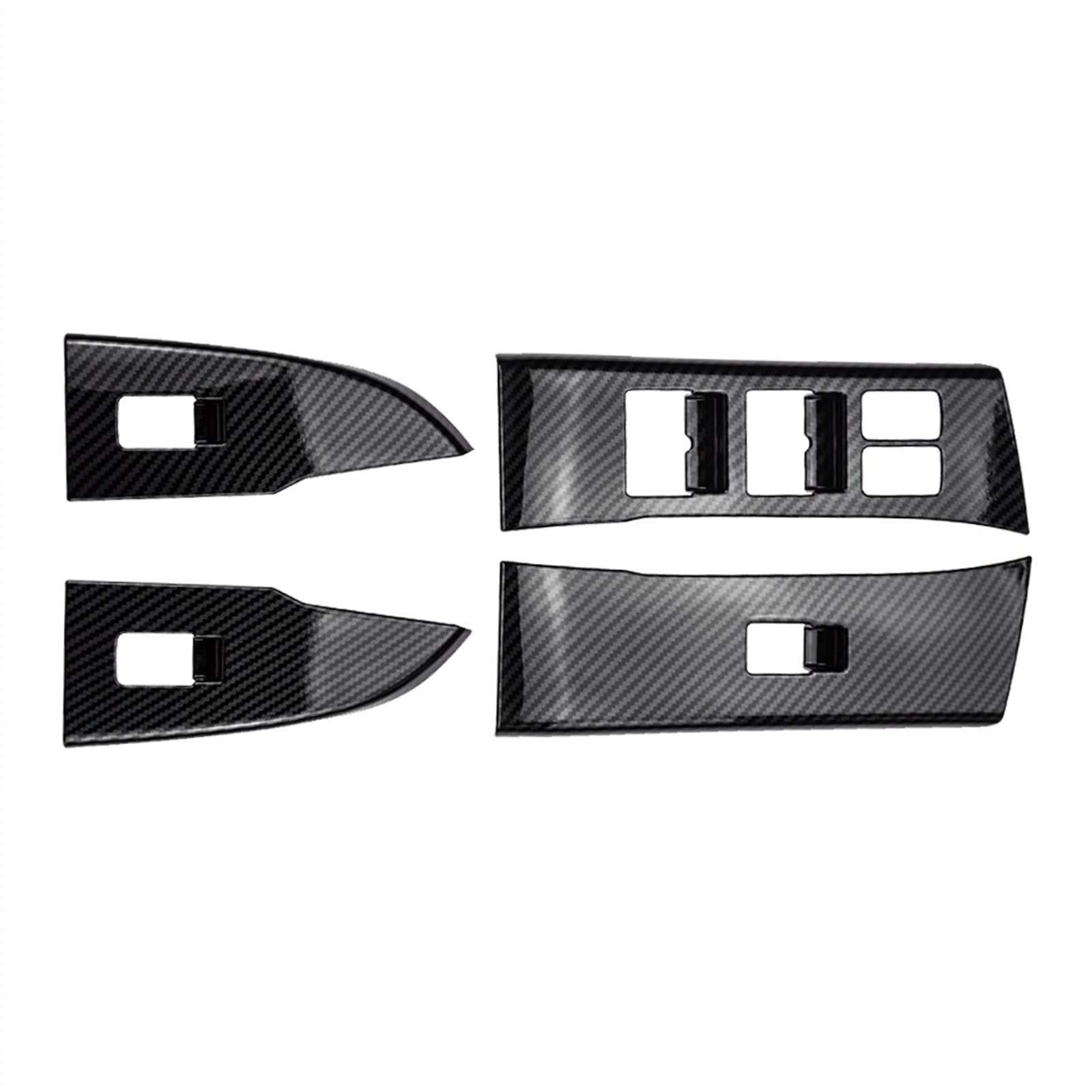 VBNYBA Autoinnenausstattung 4 Stücke Fensterheber Trim Schalter Taste Panel Abdeckung Kompatibel Mit Isuzu Für D-MAX Für MU-X 2012 2013 2014 2015 2016 2017 2018 2019(Right Hand Drive) von VBNYBA