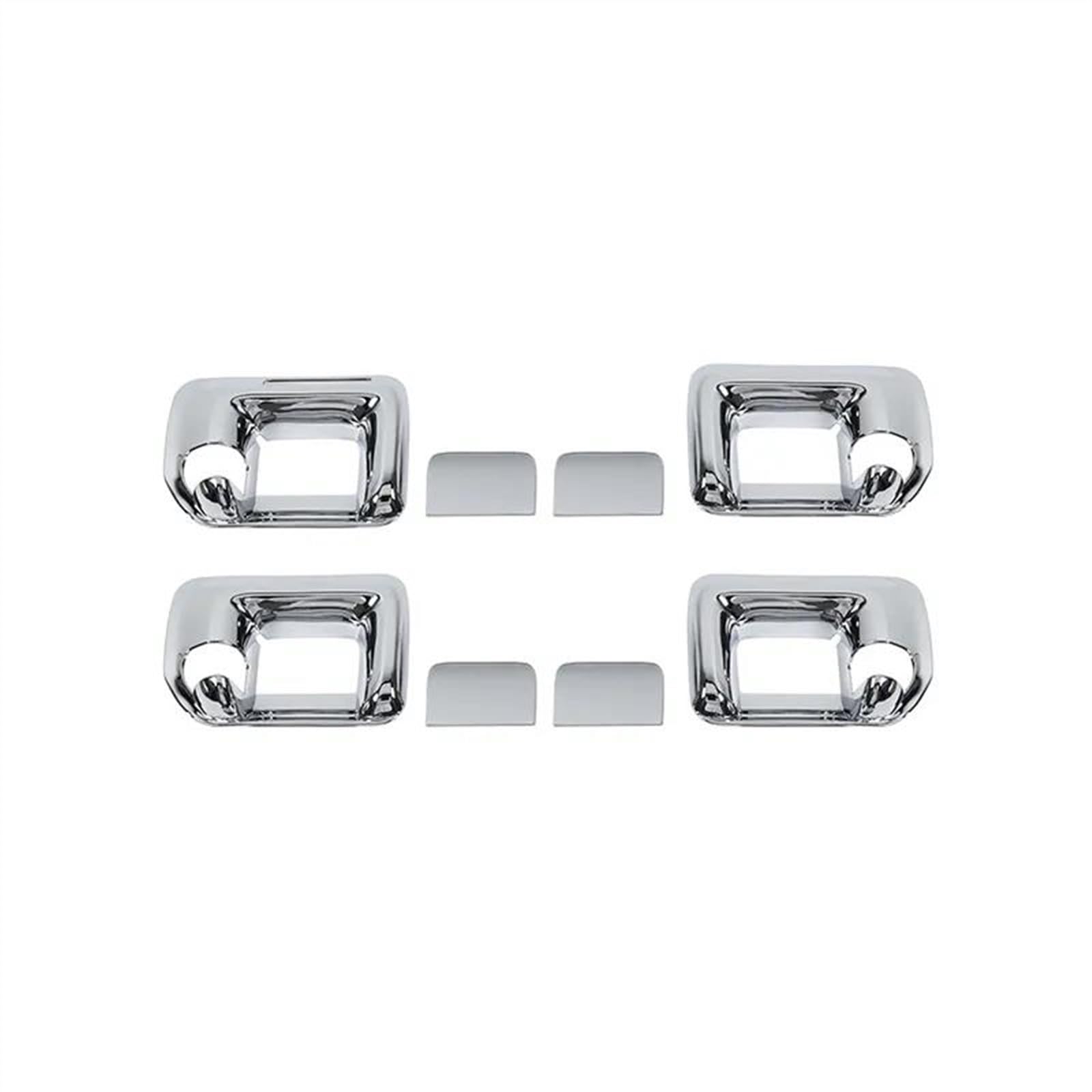VBNYBA Autoinnenausstattung Kompatibel Mit Chevrolet Für Silverado 2014 2015 2016 2017 2018 Auto-Innentürgriff Schüssel Dekoration Abdeckung Aufkleber(2) von VBNYBA