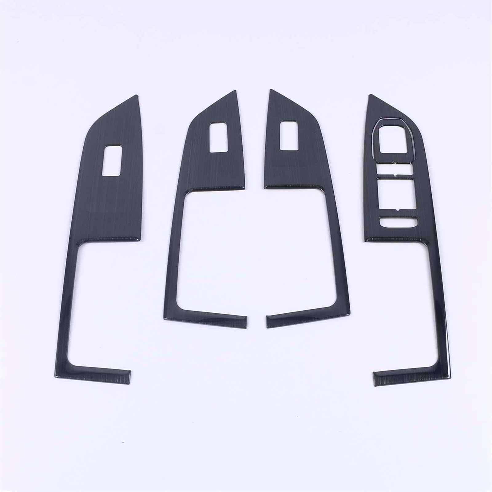 VBNYBA Autoinnenausstattung Kompatibel Mit VW Für Golf 8 MK8 R 2021 2022 Auto-Fensterheber-Schalter-Knopf-Abdeckungs-Ordnung Tür-Armlehnen-Dekorationsrahmen Innen-Styling(Steel Black) von VBNYBA
