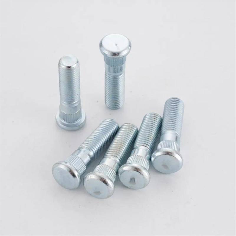VBNYBA Radnabenmuttern 6 Stück Auto-Radschrauben M12 X 1,5, 49 Mm/43 Mm Länge, 12 X 1,5 Mm Radbolzen Und 12,3 Mm Rändel-Radschrauben, Muttern Und Bolzen(43mm Length) von VBNYBA