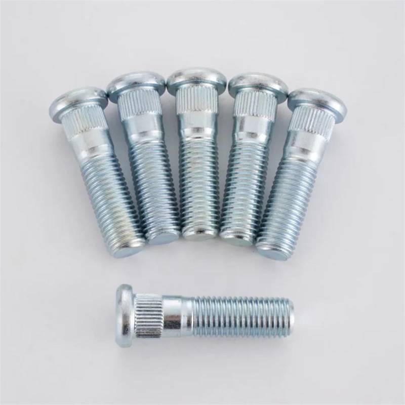 VBNYBA Radnabenmuttern 6 Stück Auto-Radschrauben M12 X 1,5, 49 Mm/43 Mm Länge, 12 X 1,5 Mm Radbolzen Und 12,3 Mm Rändel-Radschrauben, Muttern Und Bolzen(48mm Length) von VBNYBA