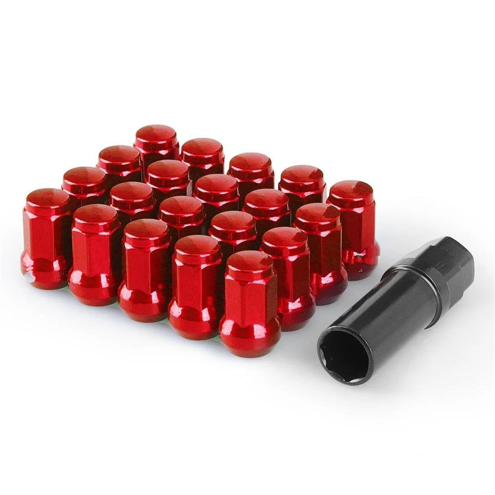 VBNYBA Radnabenmuttern Kompatibel Mit Lincoln, Für Aviator, Für MKC, Für MKZ, M12 X 1,5 Geschlossene Radmuttern, 20 Stück, Siebeneckige Radträger Aus Eisen, Länge 32 Mm(2) von VBNYBA