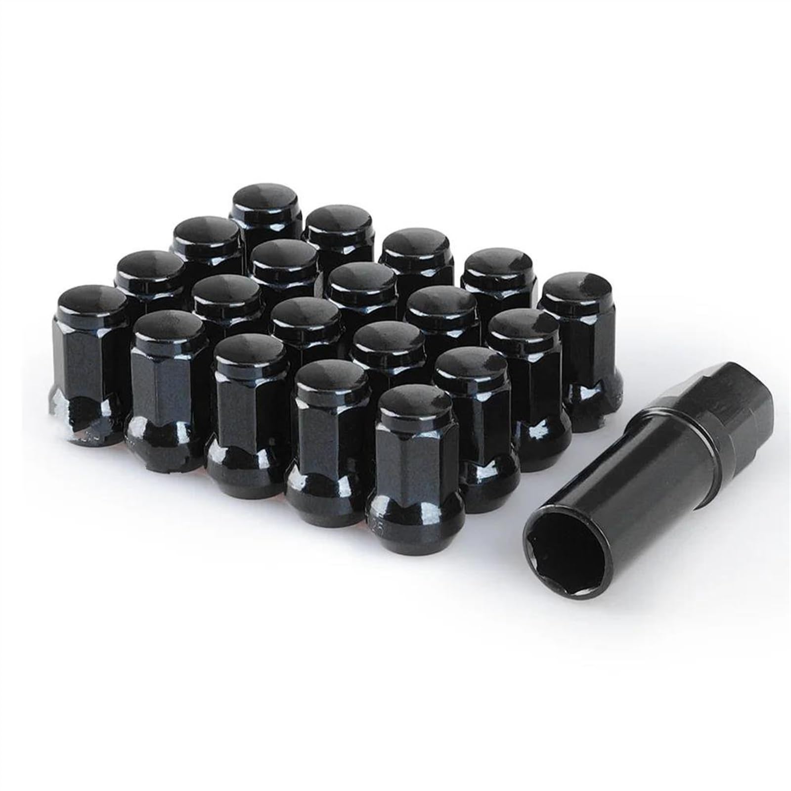 VBNYBA Radnabenmuttern Kompatibel Mit Lincoln, Für Aviator, Für MKC, Für MKZ, M12 X 1,5 Geschlossene Radmuttern, 20 Stück, Siebeneckige Radträger Aus Eisen, Länge 32 Mm(4) von VBNYBA