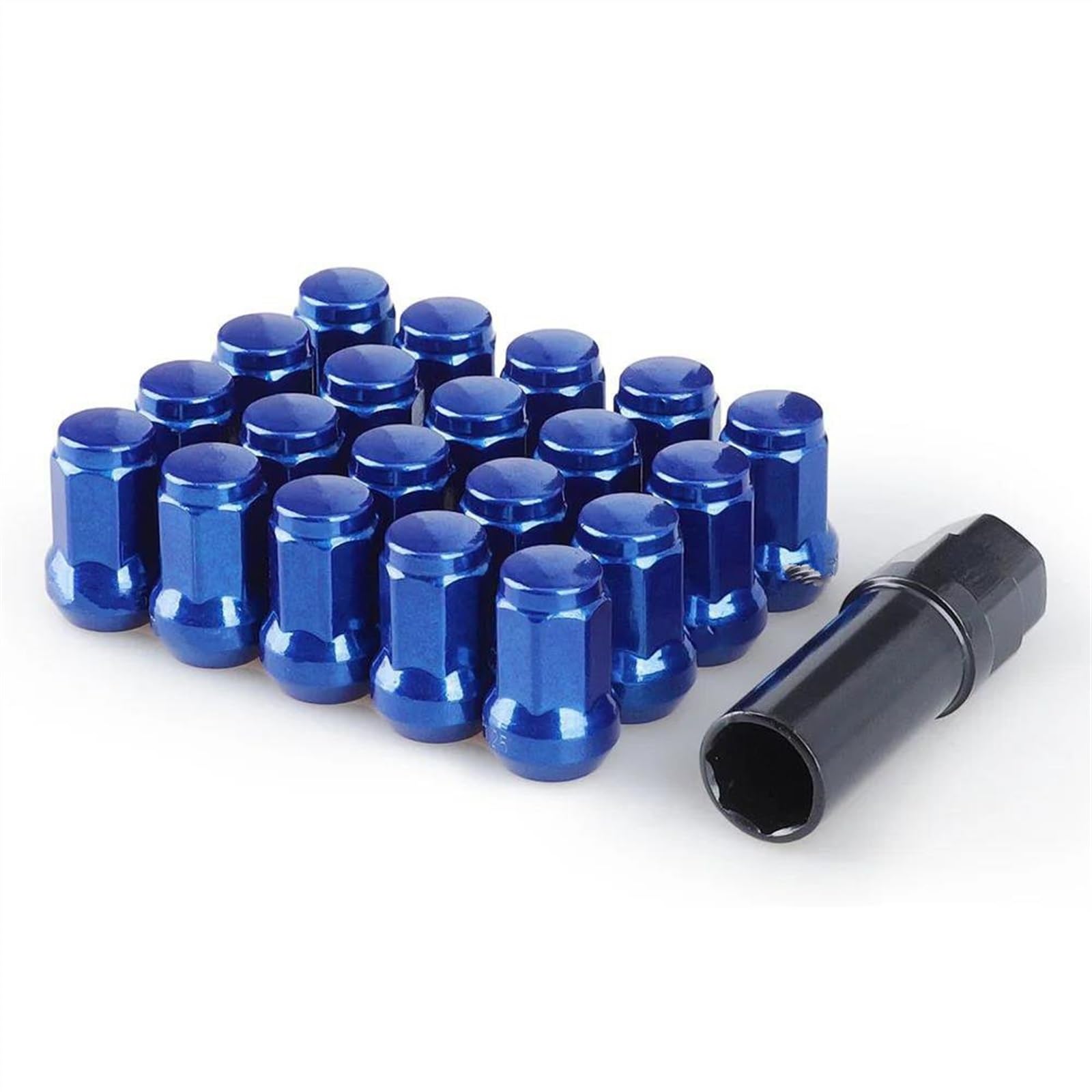 VBNYBA Radnabenmuttern Kompatibel Mit Lincoln, Für Aviator, Für MKC, Für MKZ, M12 X 1,5 Geschlossene Radmuttern, 20 Stück, Siebeneckige Radträger Aus Eisen, Länge 32 Mm(5) von VBNYBA