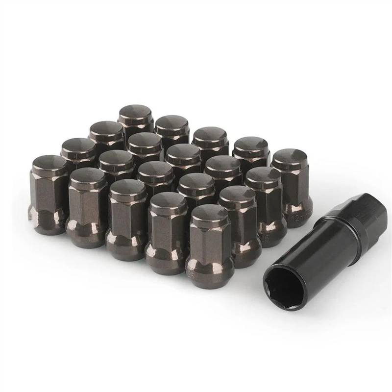 VBNYBA Radnabenmuttern Kompatibel Mit Lincoln, Für Aviator, Für MKC, Für MKZ, M12 X 1,5 Geschlossene Radmuttern, 20 Stück, Siebeneckige Radträger Aus Eisen, Länge 32 Mm(7) von VBNYBA