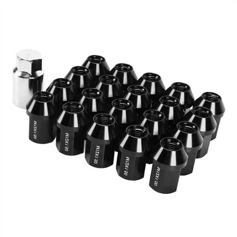 VBNYBA Radnabenmuttern Kompatibel Mit Mitsubishi Für Outlander Für Strada 20 Stück M12 X 1,5 Radmuttern 35 Mm Geschlossene Radnabe Reifenschraube(3) von VBNYBA