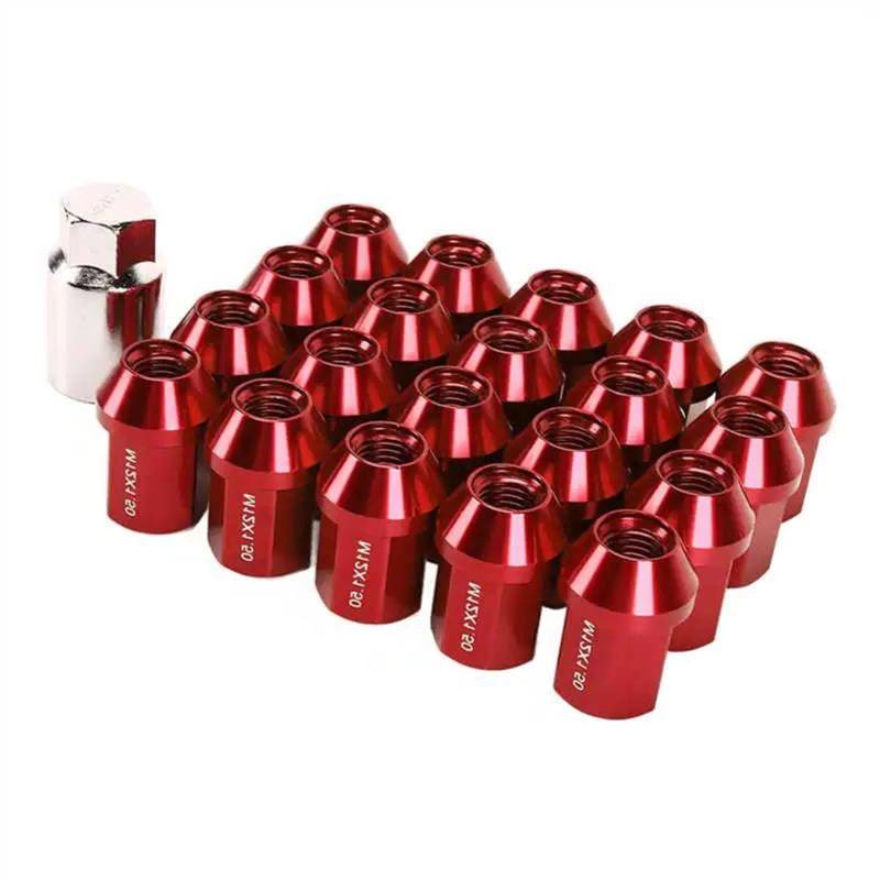 VBNYBA Radnabenmuttern Kompatibel Mit Mitsubishi Für Outlander Für Strada 20 Stück M12 X 1,5 Radmuttern 35 Mm Geschlossene Radnabe Reifenschraube(color1) von VBNYBA