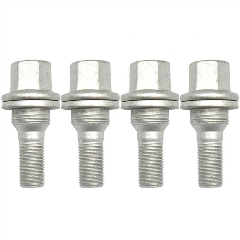 VBNYBA Radnabenmuttern Kompatibel Mit Peugeot 206 207 208 308 407 1007 3008 5008 4 Stück Radmuttern Flachsitz 17 Mm Sechskant-Radmuttern von VBNYBA