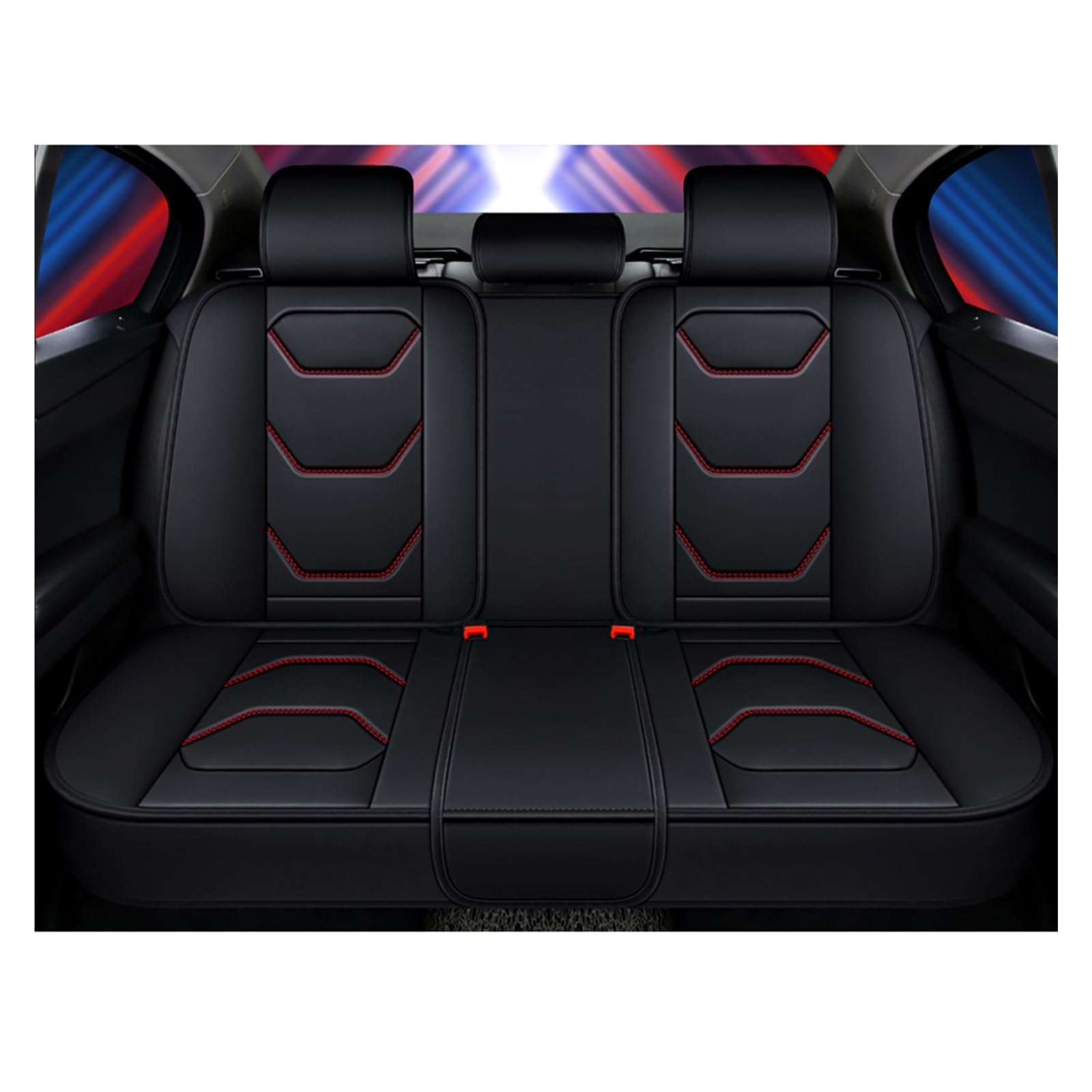 Auto Sitzbezüge Universelle Autositzbezüge für Toyota für Camry für RAV4 für Venza für Corolla für Yaris Altise Aurion Crown Hilux Levin Verso VIOSL Autozubehör Sitzbezüge Auto(Black Red Line Rear) Auto Sitzbezüge Universelle Autositzbezüge für Toyota für Camry für RAV4 für Venza für Corolla für Yaris Altise Aurion Crown Hilux Levin Verso VIOSL Autozubehör Sitzbezüge Auto(Black Red Line Rear) von VBVGMZAS