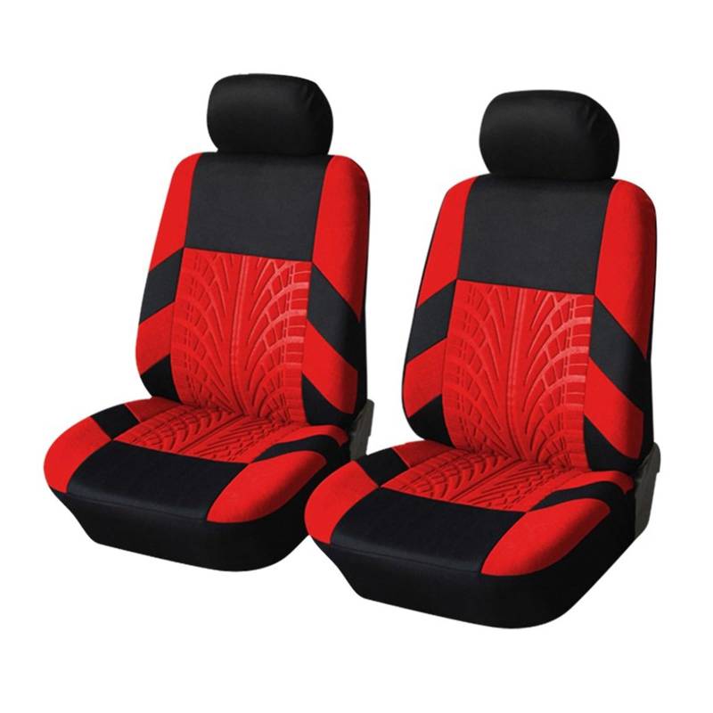 VBVGMZAS Auto Sitzbezüge Atmungsaktive Autositzbezüge im Komplettset, universell für Geteilte Sitzbank vorne/hinten, Autositzschutz für Jetta 5 Sitzbezüge Auto(RED-2pcs) von VBVGMZAS