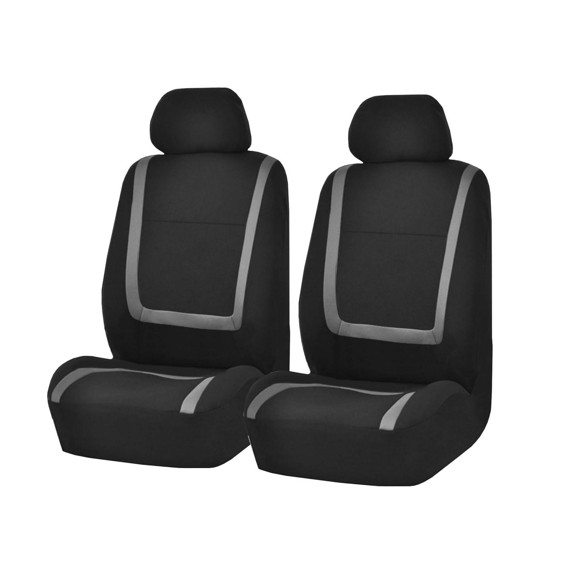 VBVGMZAS Auto Sitzbezüge Autokissen für Nissan für Pathfinder für Versa für GTR 350Z Sunny Fabric Teana Autositzbezüge Autoinnenraum Sitzbezüge Auto(2Seats-Grey) von VBVGMZAS