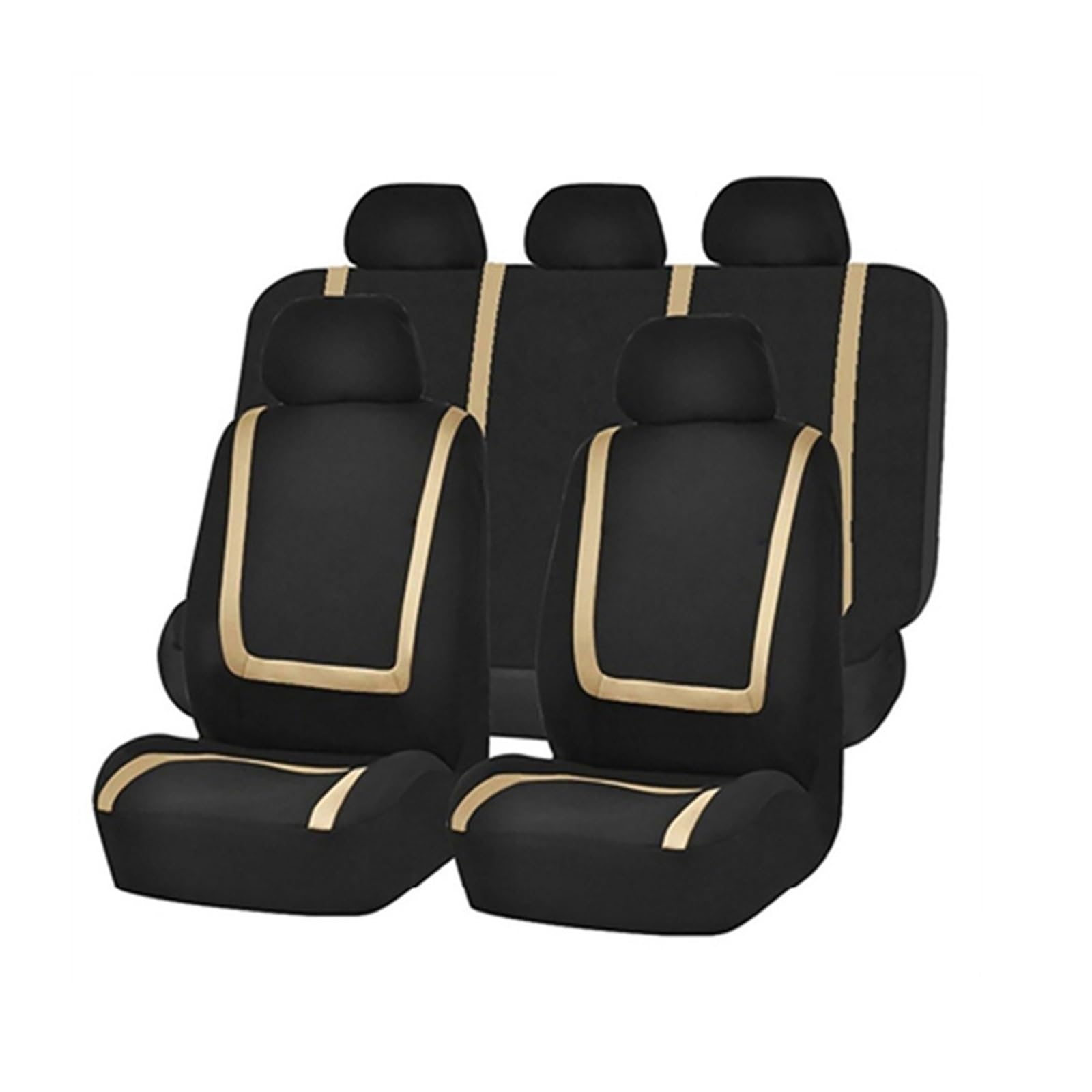 VBVGMZAS Auto Sitzbezüge Autokissen für Nissan für Pathfinder für Versa für GTR 350Z Sunny Fabric Teana Autositzbezüge Autoinnenraum Sitzbezüge Auto(5Seats-Beige) von VBVGMZAS