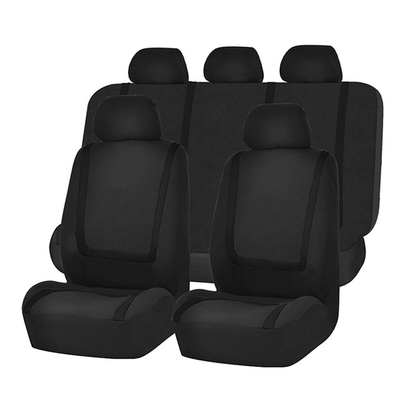 VBVGMZAS Auto Sitzbezüge Autokissen für Nissan für Pathfinder für Versa für GTR 350Z Sunny Fabric Teana Autositzbezüge Autoinnenraum Sitzbezüge Auto(5Seats-Black) von VBVGMZAS