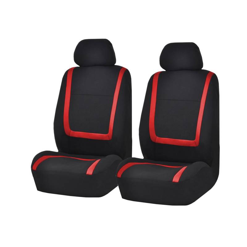 VBVGMZAS Auto Sitzbezüge Autokissen für Nissan für Qashqai für X-Trail für Murano für Maxima Stoff Autositzbezüge Autoinnenraum Sitzbezüge Auto(2Seats-Red) von VBVGMZAS