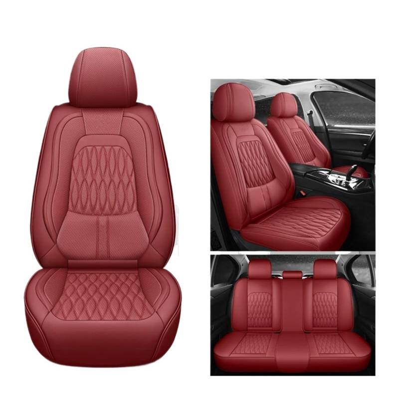 VBVGMZAS Auto Sitzbezüge Autositzbezüge Leder Komplettset für A3 8L Sitzbezüge Auto(5 PCS 6) von VBVGMZAS