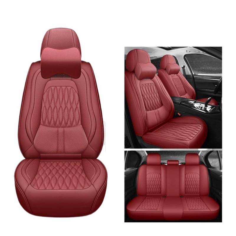 VBVGMZAS Auto Sitzbezüge Autositzbezüge Leder Komplettset für A3 8L Sitzbezüge Auto(7 PCS 5) von VBVGMZAS
