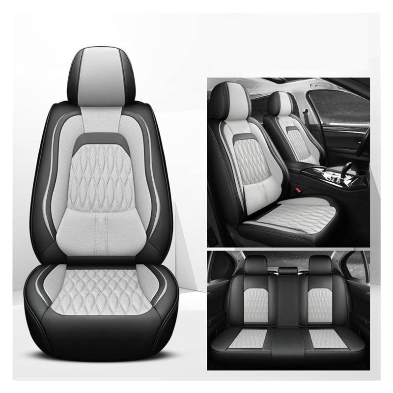 VBVGMZAS Auto Sitzbezüge Autositzbezüge Leder Komplettset für Dodge für Kaliber Sitzbezüge Auto(5 PCS) von VBVGMZAS