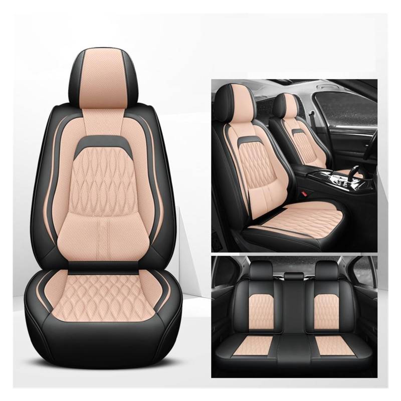 VBVGMZAS Auto Sitzbezüge Autositzbezüge Leder Komplettset für Dodge für Kaliber Sitzbezüge Auto(5 PCS 2) von VBVGMZAS