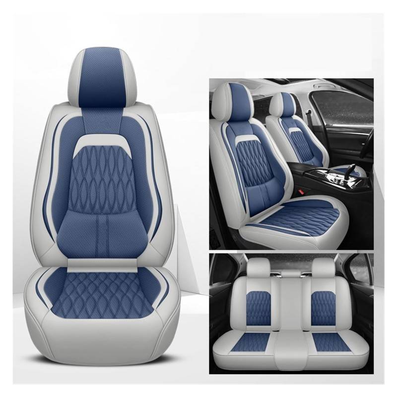 VBVGMZAS Auto Sitzbezüge Autositzbezüge Leder Komplettset für Hyundai für I40 Sitzbezüge Auto(5 PCS 9) von VBVGMZAS