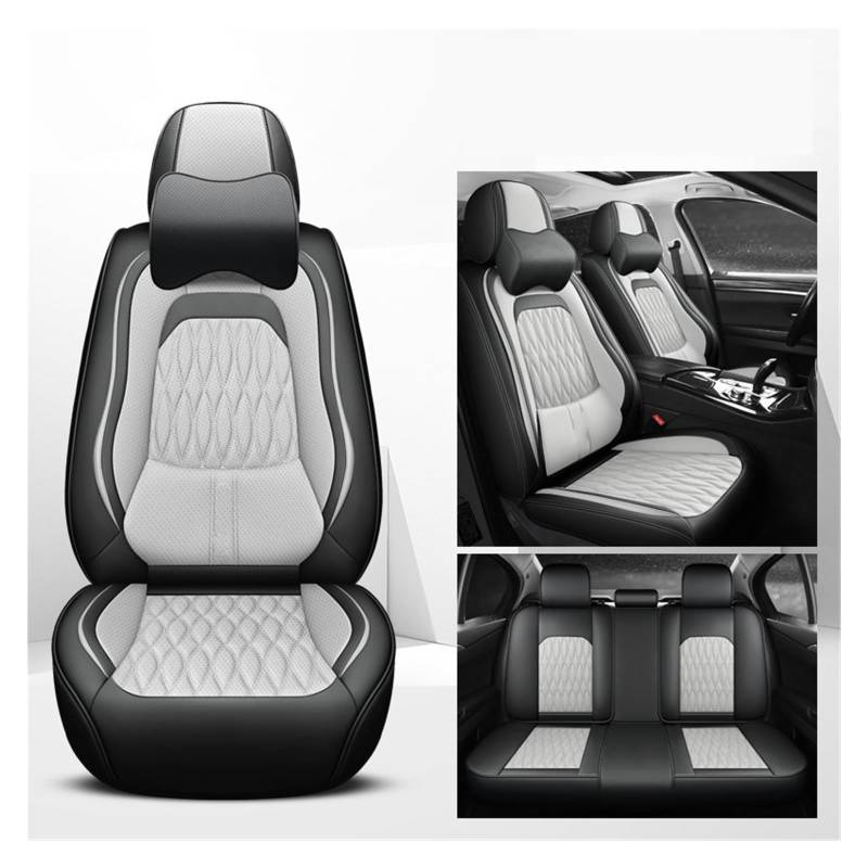 VBVGMZAS Auto Sitzbezüge Autositzbezüge Leder Komplettset für Hyundai für I40 Sitzbezüge Auto(7 PCS) von VBVGMZAS