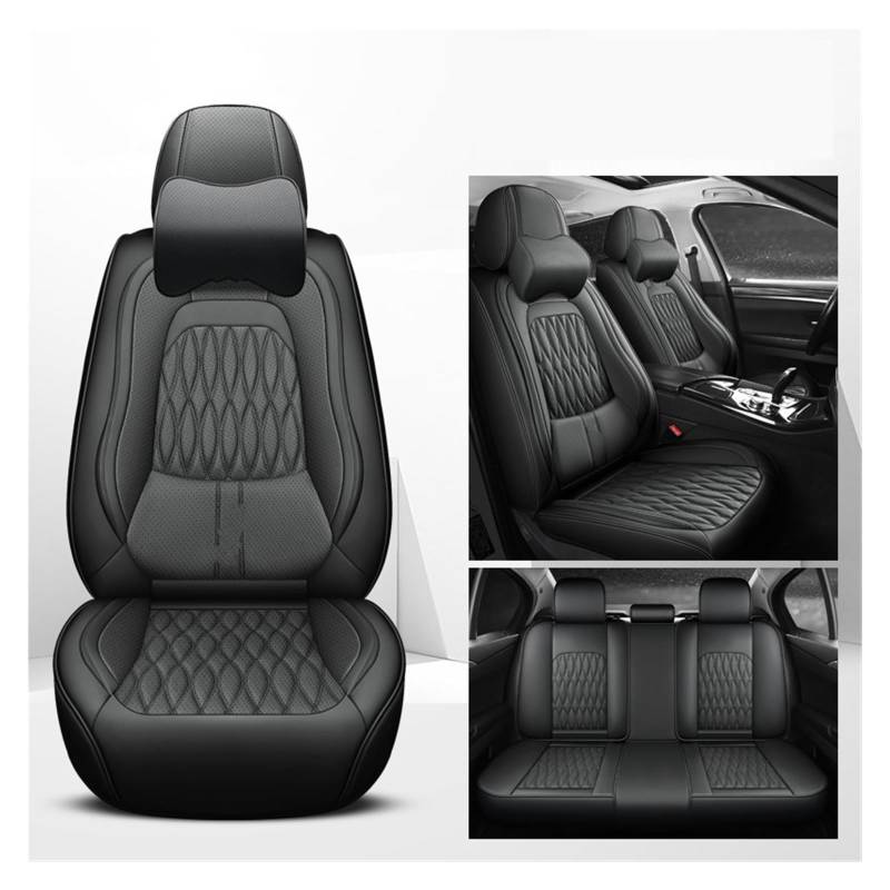 VBVGMZAS Auto Sitzbezüge Autositzbezüge Leder Komplettset für Hyundai für I40 Sitzbezüge Auto(7 PCS 3) von VBVGMZAS