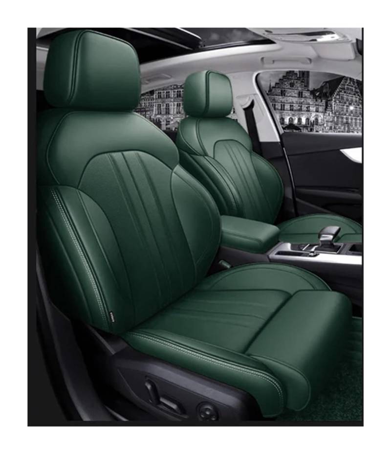 VBVGMZAS Auto Sitzbezüge Autositzbezüge Zubehör Komplettset Mittelspezifisch Für A4 Für A5 Für A6 Für A3 Für Q5 Für Q7 TT Für A7 Für Q3 A1 Q4 Q6 Sitzbezüge Auto(Green) von VBVGMZAS