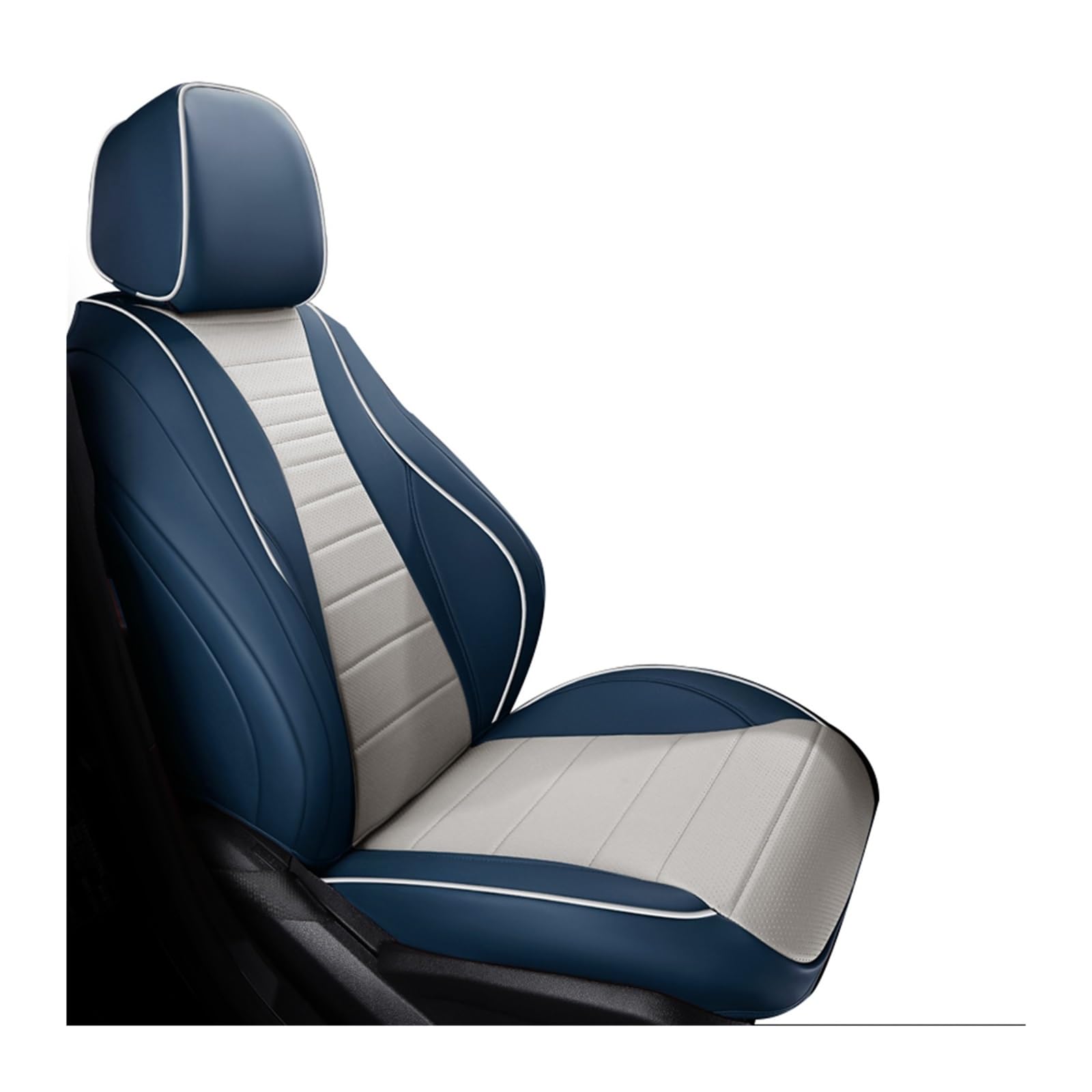 VBVGMZAS Auto Sitzbezüge Autositzbezüge für Geely für Atlas für Pro für Monjaro für Tugella für Coolray Autozubehör Sitzbezüge Auto(1PC-Blue White) von VBVGMZAS