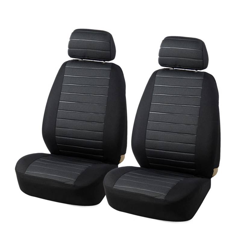 VBVGMZAS Auto Sitzbezüge Autositzbezug, Polyesterfaser, verschleißfest, Stoff, Sitzbezug, universell für Golf V Sitzbezüge Auto(2pcs Gray) von VBVGMZAS
