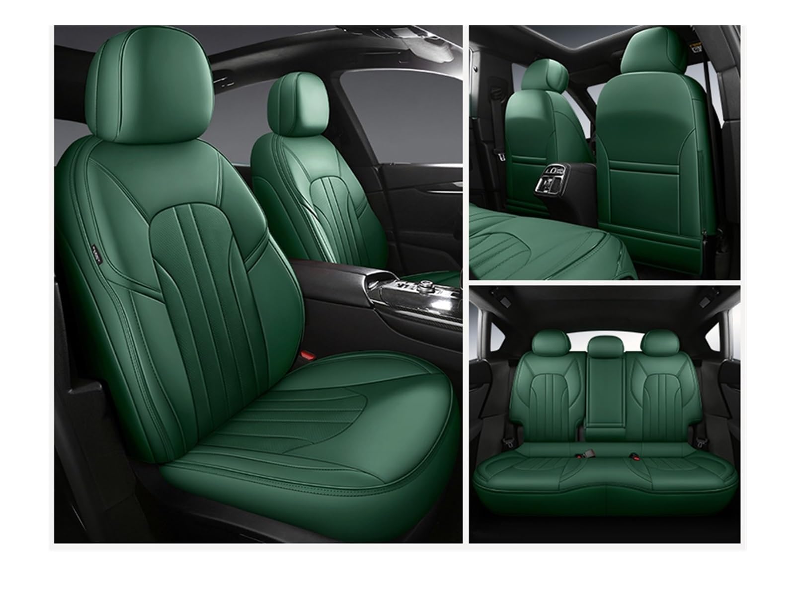 VBVGMZAS Auto Sitzbezüge Benutzerdefinierte Komplettset Autositzbezüge für Benz W204 2007 2008 2009 2010 2011 2013 2014 Lederinnenausstattung Autositzschutz Sitzbezüge Auto(5 PCS) von VBVGMZAS