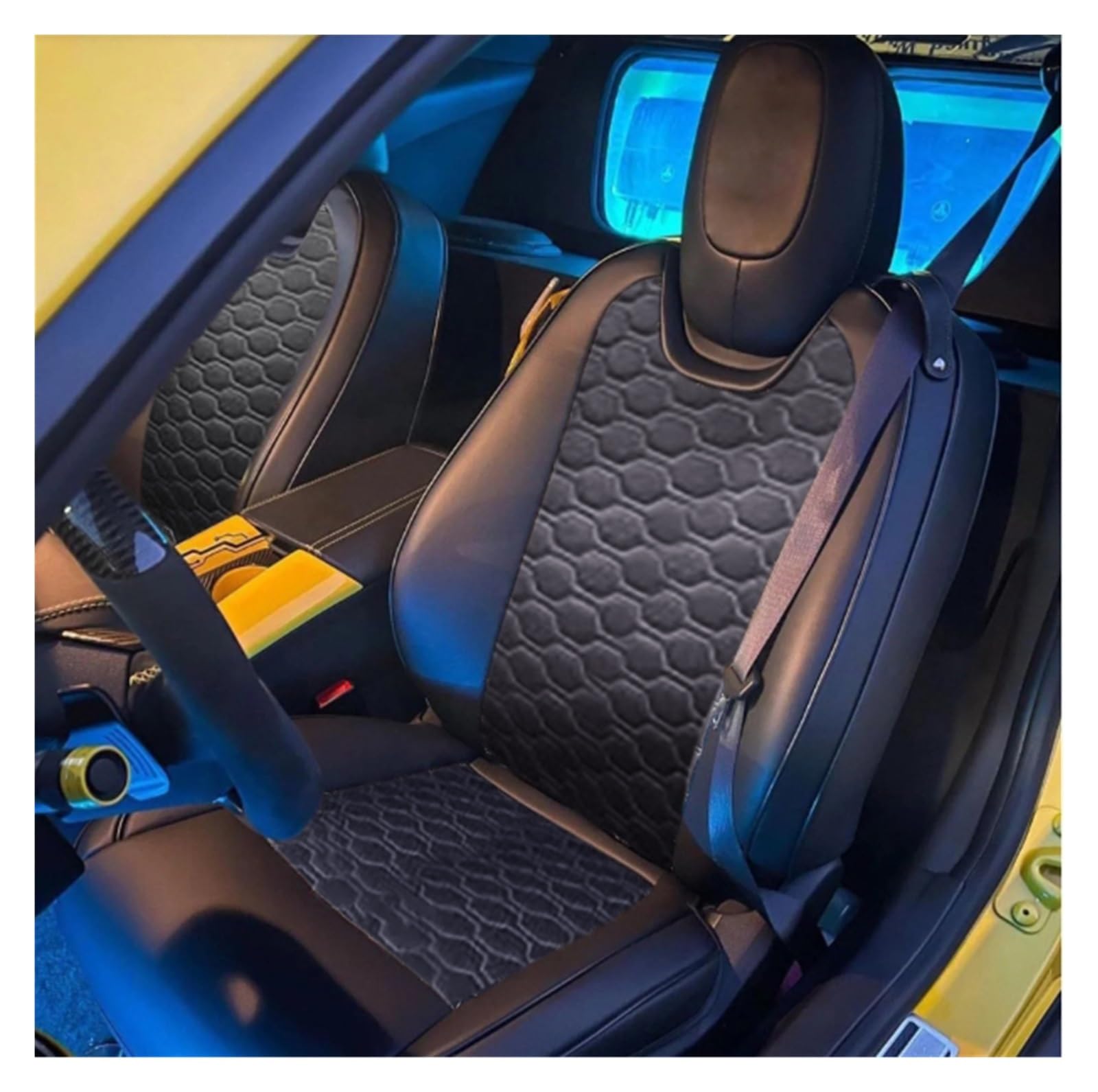 VBVGMZAS Auto Sitzbezüge Die 5. Generation für Camaro 2010–2015 Autositzbezug, komplettes Set Leder die 6 Generation für Chevy für Camaro 2016–2024 Sitzbezüge Auto(5th Color 1) von VBVGMZAS