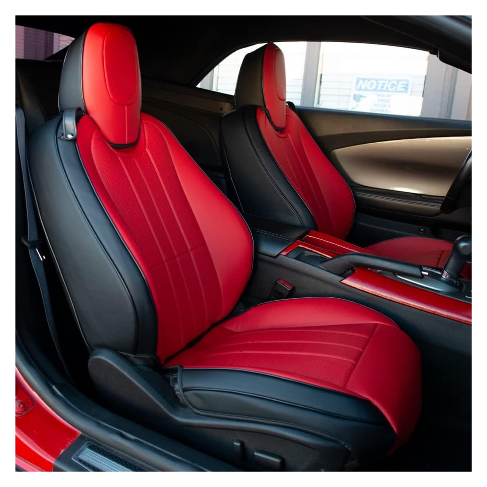 VBVGMZAS Auto Sitzbezüge Die 5. Generation für Camaro 2010–2015 Autositzbezug, komplettes Set Leder die 6 Generation für Chevy für Camaro 2016–2024 Sitzbezüge Auto(5th Color 10) von VBVGMZAS