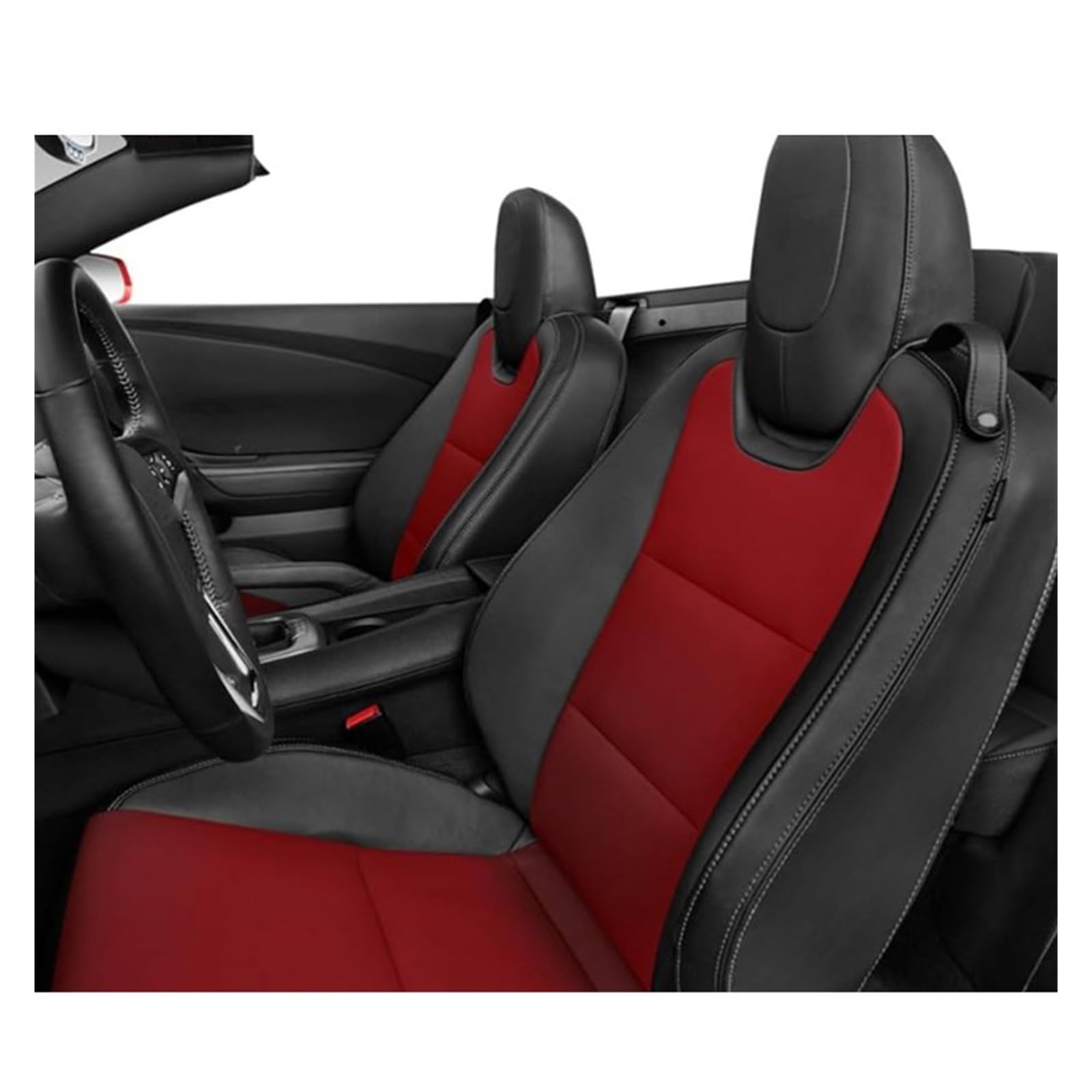 VBVGMZAS Auto Sitzbezüge Die 5. Generation für Camaro 2010–2015 Autositzbezug, komplettes Set Leder die 6 Generation für Chevy für Camaro 2016–2024 Sitzbezüge Auto(5th Color 14) von VBVGMZAS