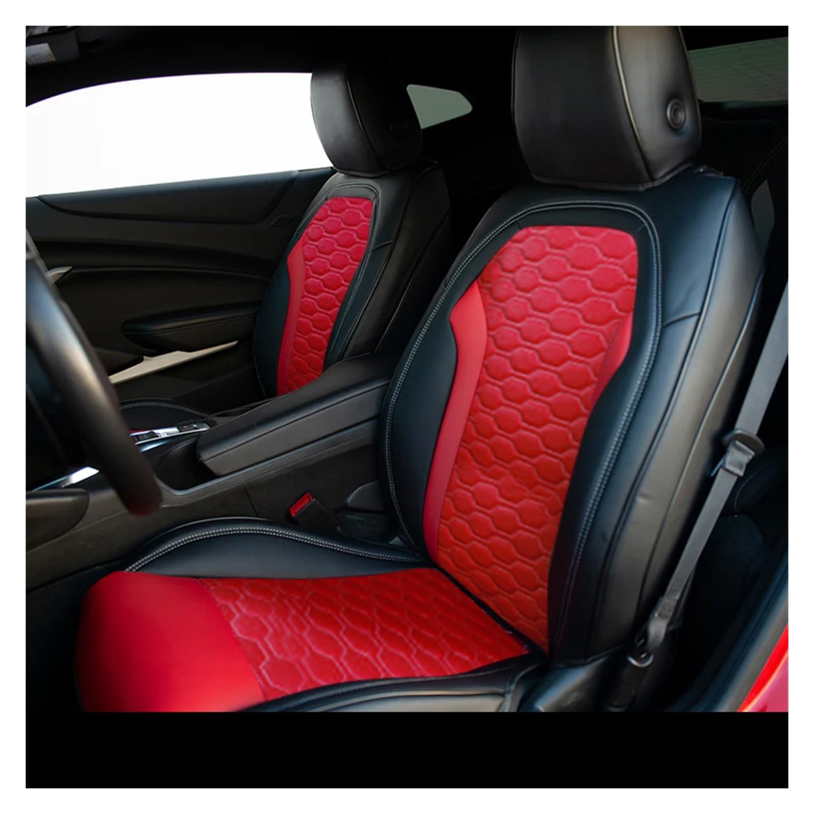 VBVGMZAS Auto Sitzbezüge Die 5. Generation für Camaro 2010–2015 Autositzbezug, komplettes Set Leder die 6 Generation für Chevy für Camaro 2016–2024 Sitzbezüge Auto(6th Color 12) von VBVGMZAS