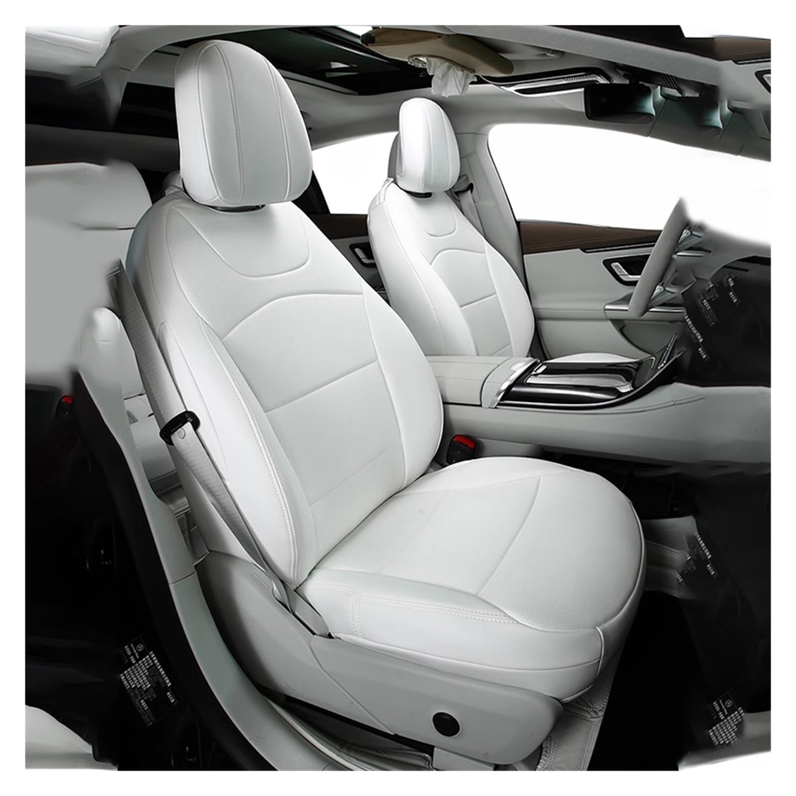 VBVGMZAS Auto Sitzbezüge Für Benz EQE 2022-2024 Autositzbezüge Komplettset Strapazierfähiges Material Für Benz EQE 350 Limousine SUV Sitzbezüge Auto(Color 1) von VBVGMZAS