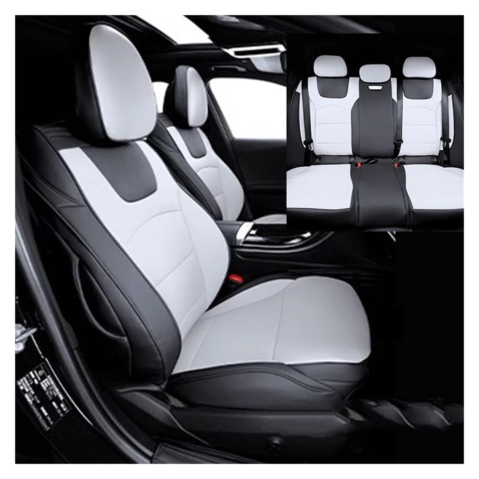 VBVGMZAS Auto Sitzbezüge Für Benz EQE 2022-2024 Autositzbezüge Komplettset Strapazierfähiges Material Für Benz EQE 350 Limousine SUV Sitzbezüge Auto(Color 10) von VBVGMZAS