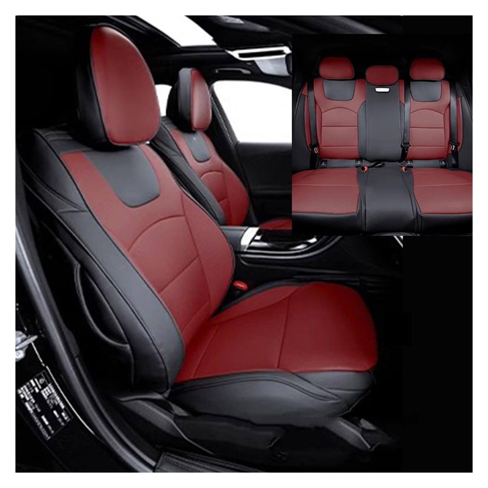 VBVGMZAS Auto Sitzbezüge Für Benz EQE 2022-2024 Autositzbezüge Komplettset Strapazierfähiges Material Für Benz EQE 350 Limousine SUV Sitzbezüge Auto(Color 13) von VBVGMZAS