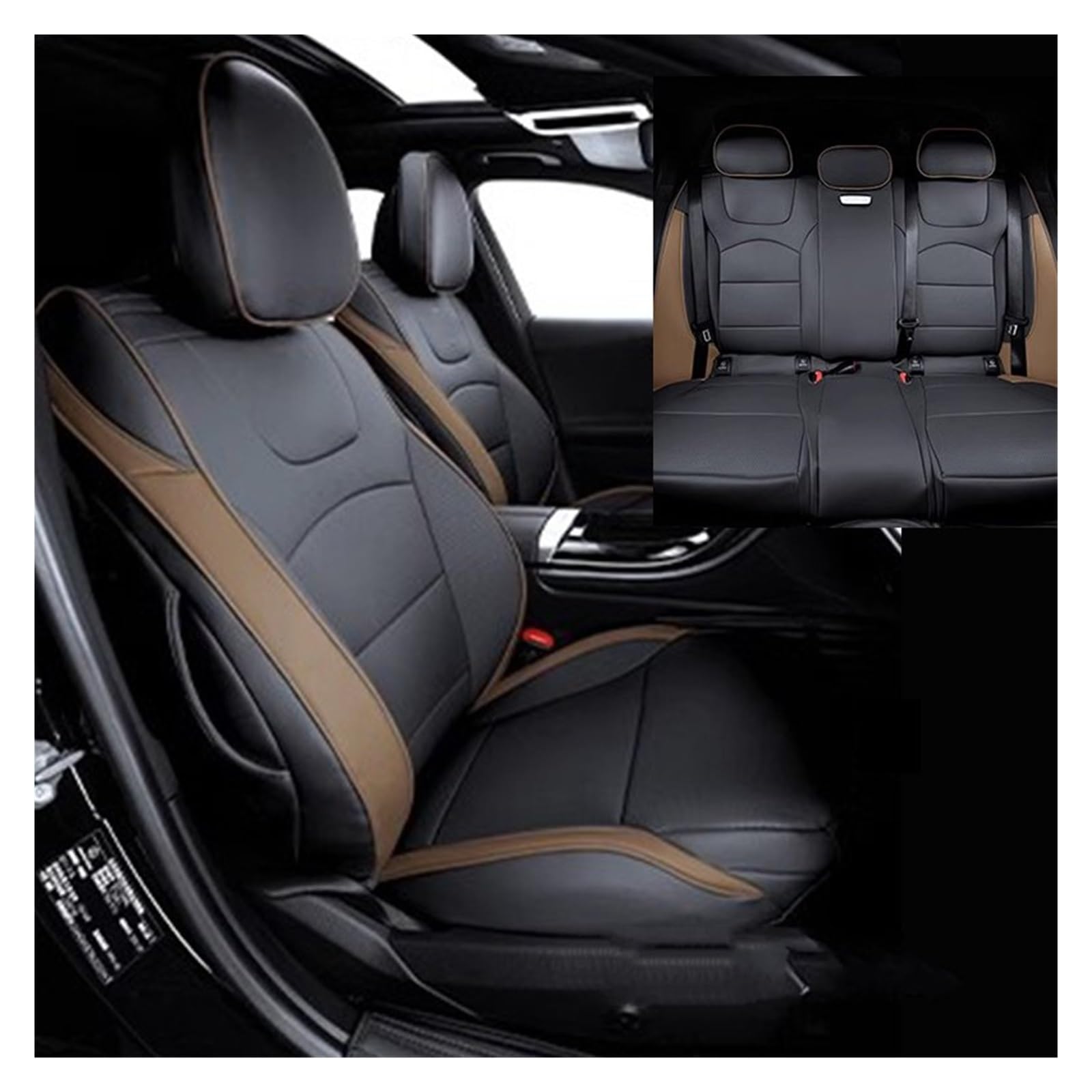 VBVGMZAS Auto Sitzbezüge Für Benz EQE 2022-2024 Autositzbezüge Komplettset Strapazierfähiges Material Für Benz EQE 350 Limousine SUV Sitzbezüge Auto(Color 17) von VBVGMZAS