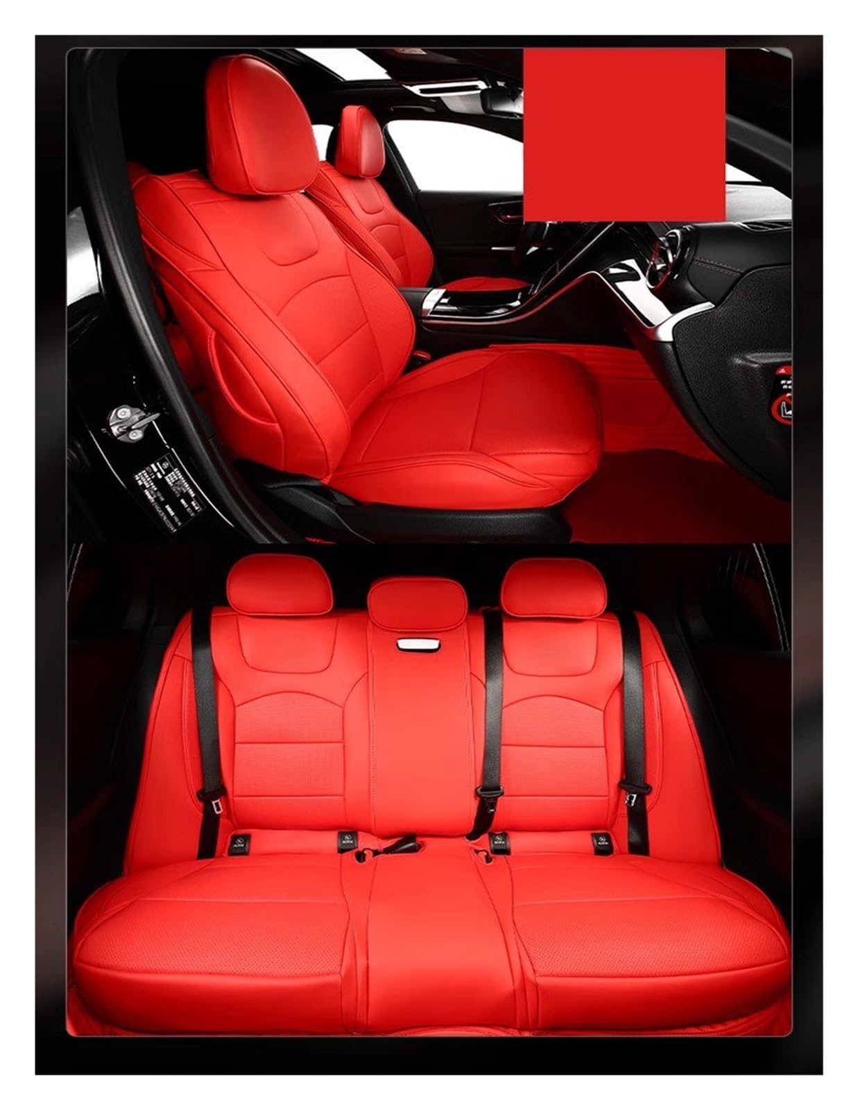 VBVGMZAS Auto Sitzbezüge Für Benz EQE 2022-2024 Autositzbezüge Komplettset Strapazierfähiges Material Für Benz EQE 350 Limousine SUV Sitzbezüge Auto(Color 4) von VBVGMZAS
