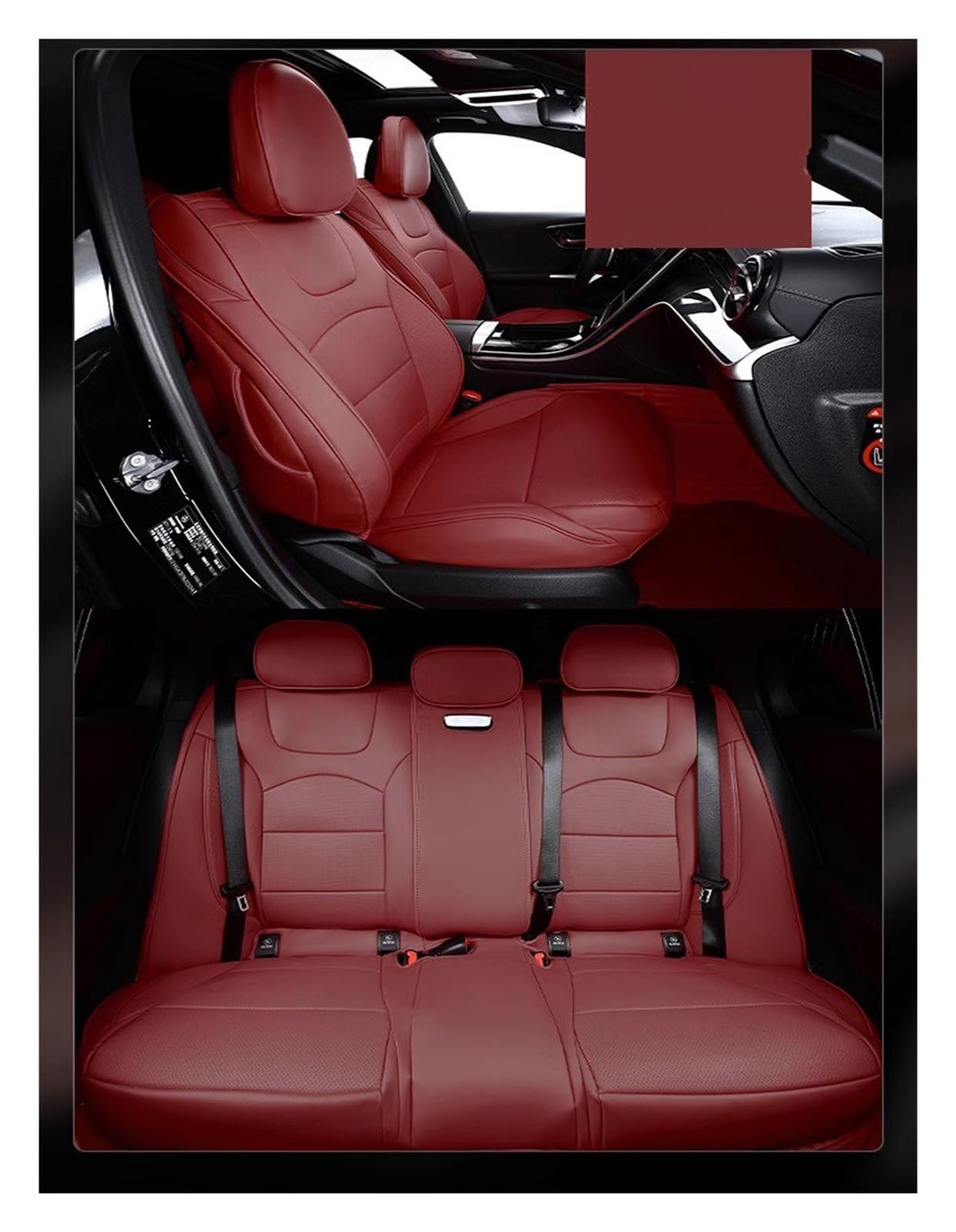 VBVGMZAS Auto Sitzbezüge Für Benz EQE 2022-2024 Autositzbezüge Komplettset Strapazierfähiges Material Für Benz EQE 350 Limousine SUV Sitzbezüge Auto(Color 6) von VBVGMZAS