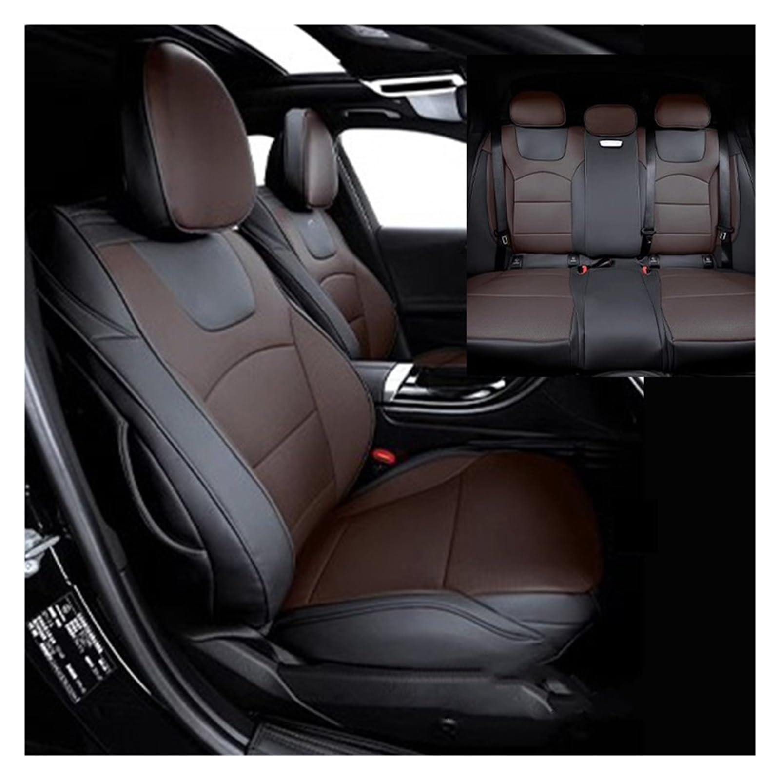 VBVGMZAS Auto Sitzbezüge Für Benz EQE 2022-2024 Autositzbezüge Komplettset Strapazierfähiges Material Für Benz EQE 350 Limousine SUV Sitzbezüge Auto(Color 8) von VBVGMZAS