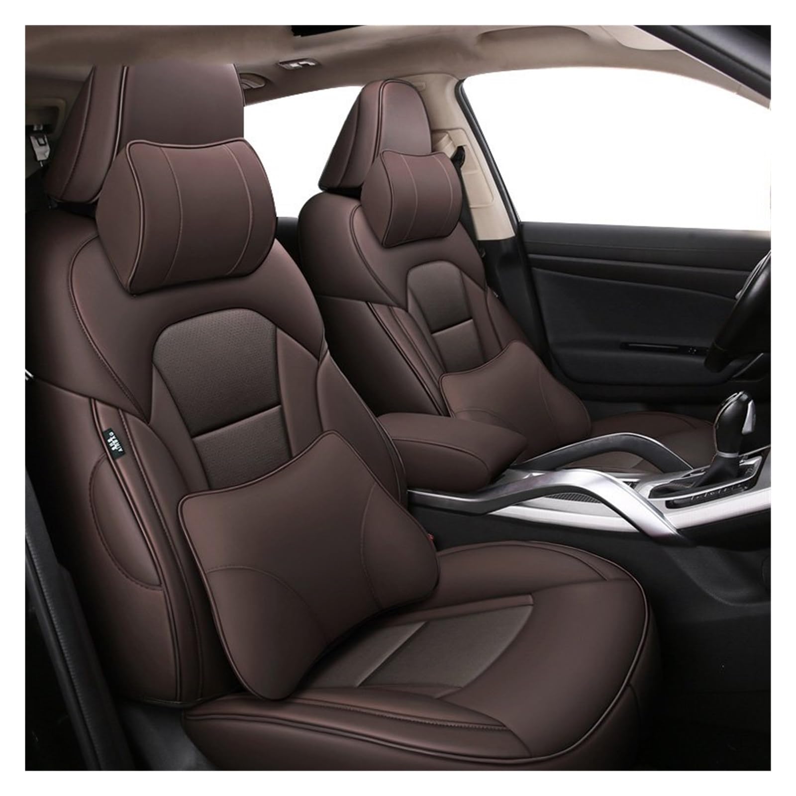 VBVGMZAS Auto Sitzbezüge Für Fiesta MK7 für Kuga für Fusion für Ranger für Explorer 5 maßgeschneiderte Leder-Autositzbezüge Sitzbezüge Auto(Color 1) von VBVGMZAS