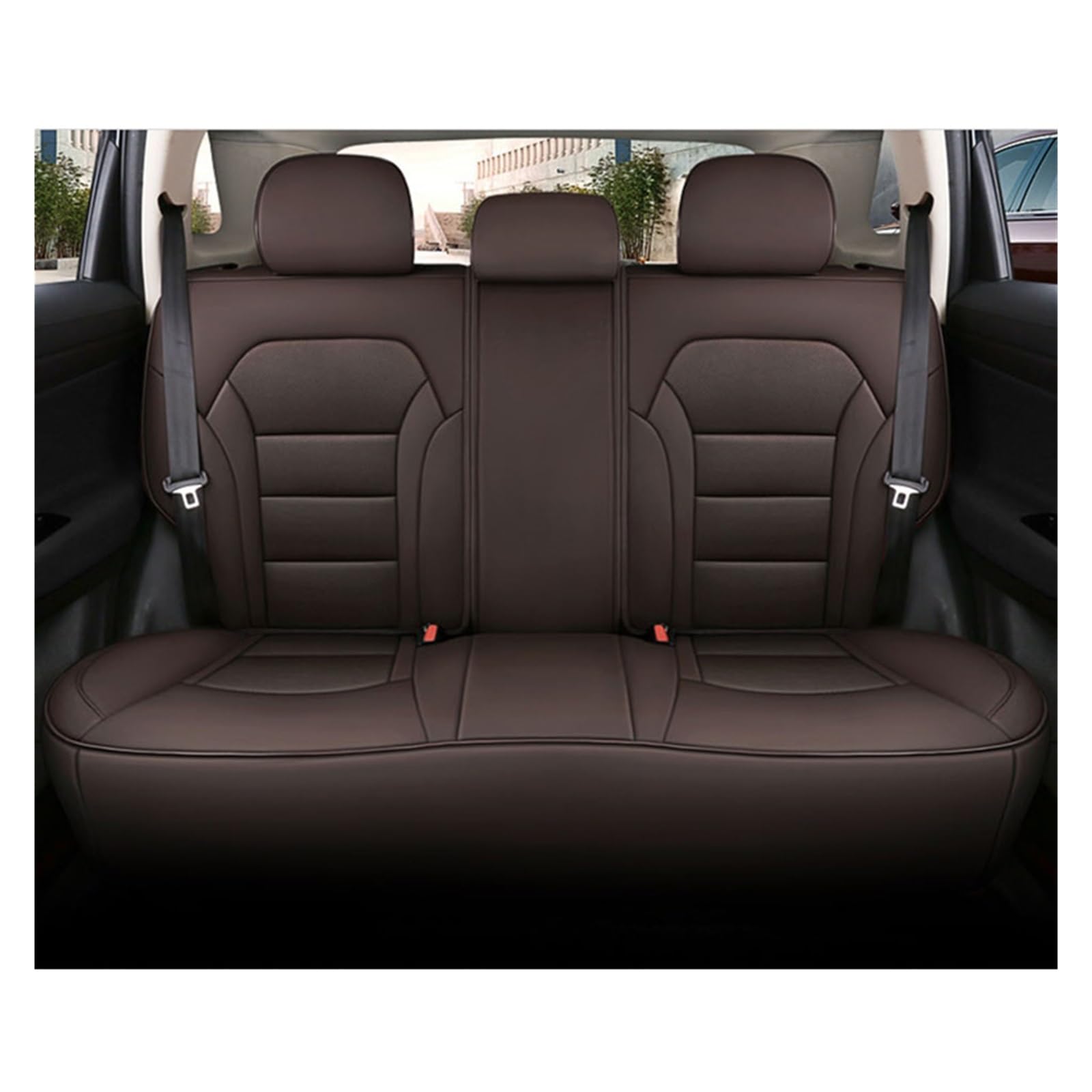 VBVGMZAS Auto Sitzbezüge Für Fiesta MK7 für Kuga für Fusion für Ranger für Explorer 5 maßgeschneiderte Leder-Autositzbezüge Sitzbezüge Auto(Color 2) von VBVGMZAS