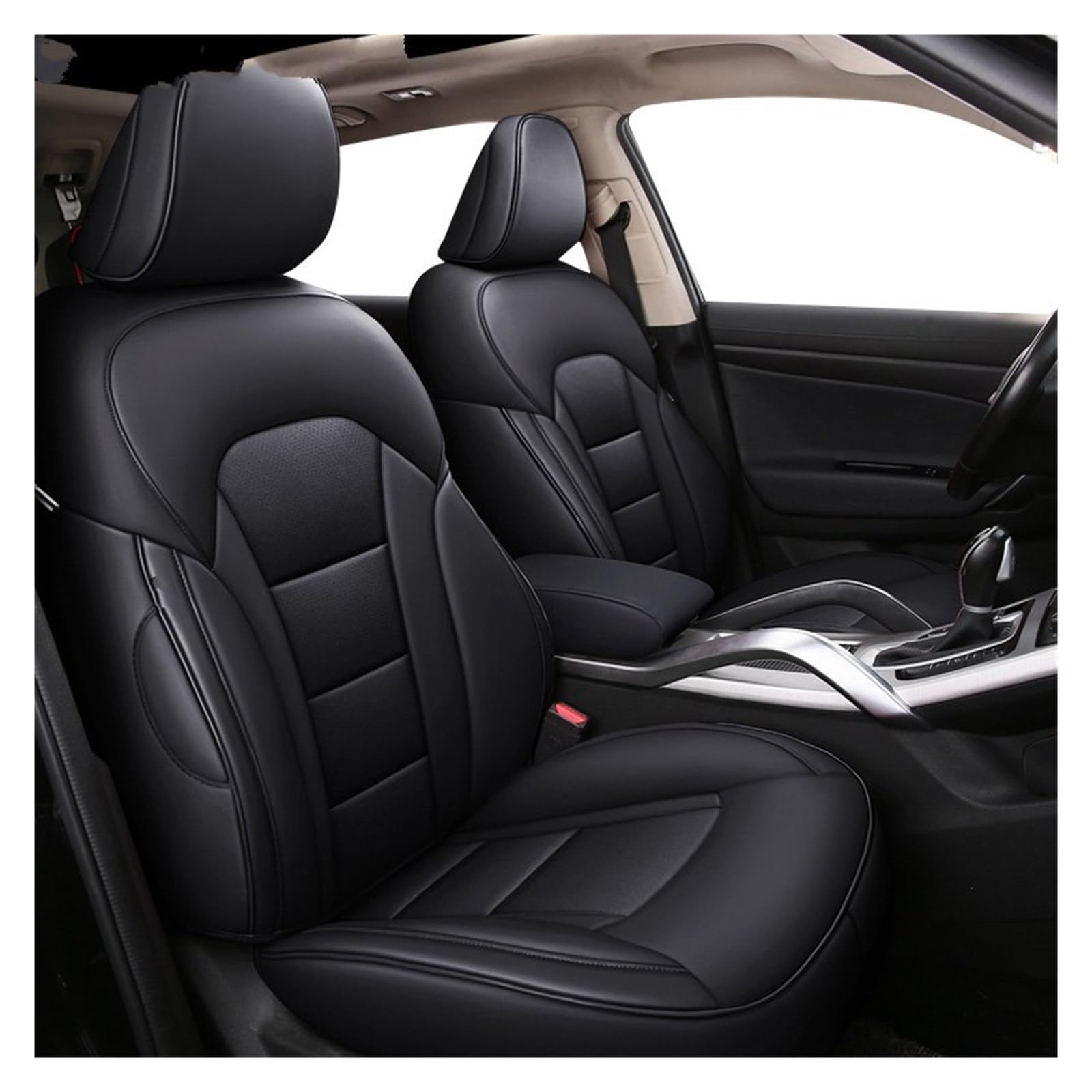VBVGMZAS Auto Sitzbezüge Für Fiesta MK7 für Kuga für Fusion für Ranger für Explorer 5 maßgeschneiderte Leder-Autositzbezüge Sitzbezüge Auto(Color 3) von VBVGMZAS