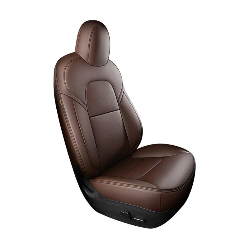 VBVGMZAS Auto Sitzbezüge Für Tesla Für Modell Für X Passgenaues Autositzbezug-Zubehör Für 2016-2022 Vollbedecktes Lederkissen Für 5 6 7 Sitze Sitzbezüge Auto(Coffee) von VBVGMZAS