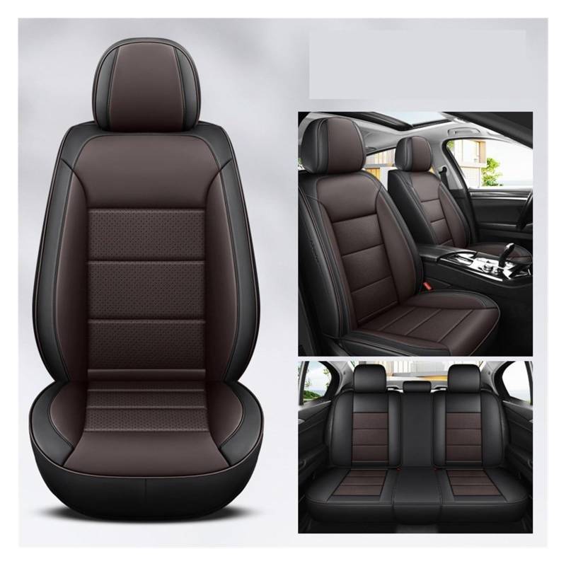 VBVGMZAS Auto Sitzbezüge Leder Universal Autositzbezüge Komplettset Für Benz W204 Zubehör Sitzbezüge Auto(5 PCS 5) von VBVGMZAS
