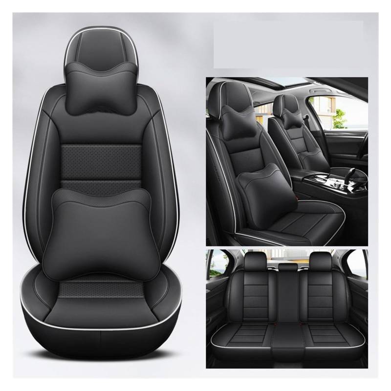 VBVGMZAS Auto Sitzbezüge Leder Universal Autositzbezüge Komplettset Für Benz W204 Zubehör Sitzbezüge Auto(7 PCS 3) von VBVGMZAS